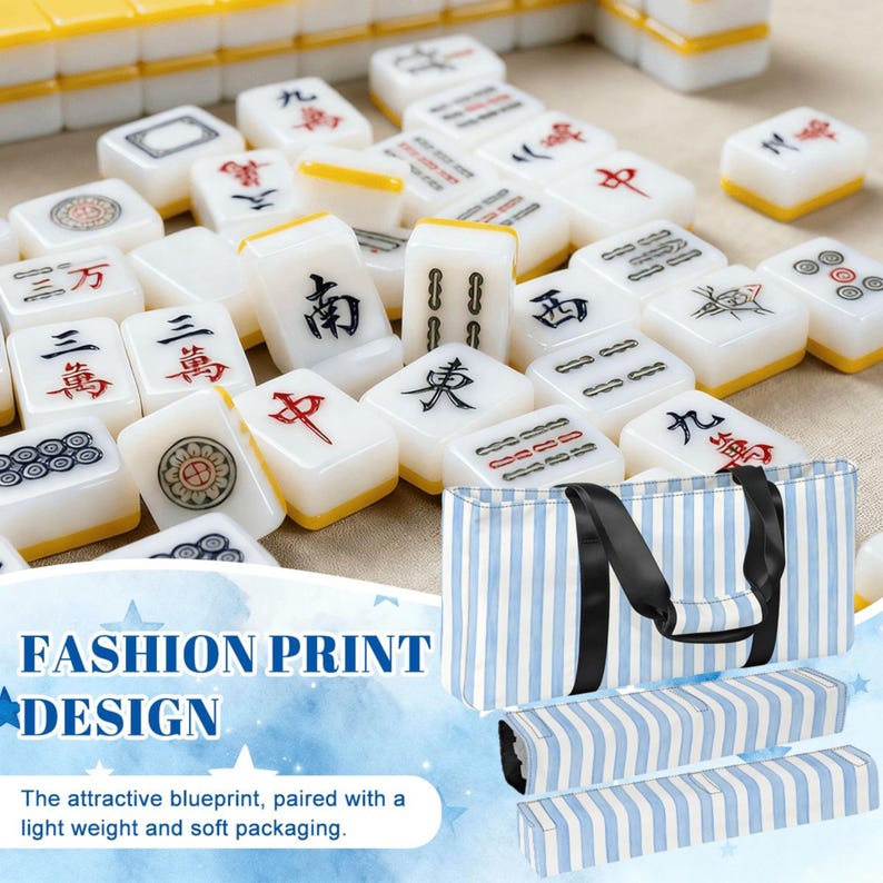 Mahjong Bag Set Personalized, Custom Mahj Storage Tote, Mahjong Tile Bag, Rack Pusher Case