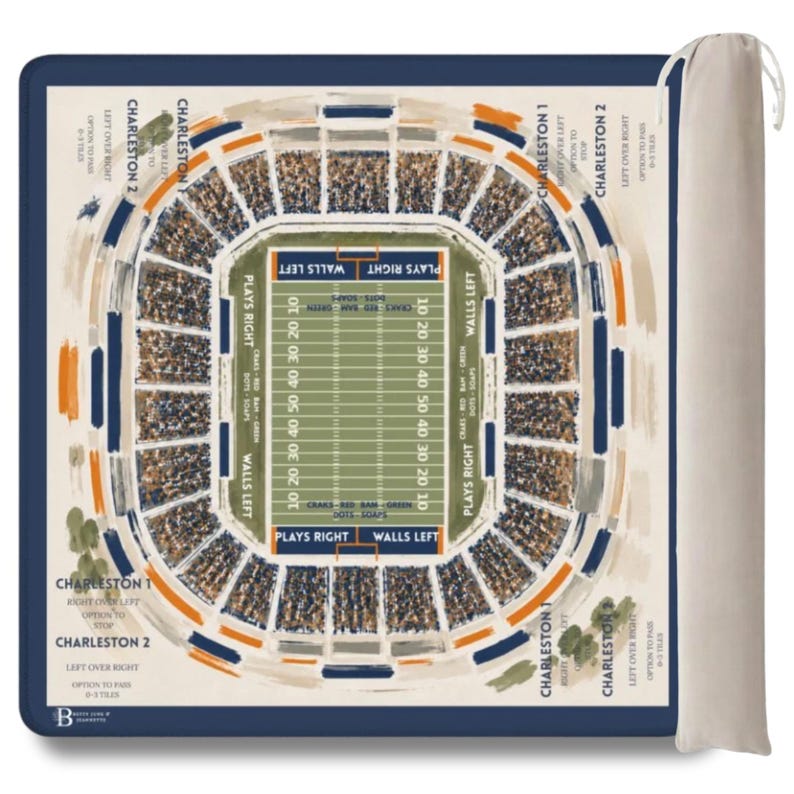 Custom Football Mahjong Mat, Pick Your Team Colors, Family Mahjong Mat