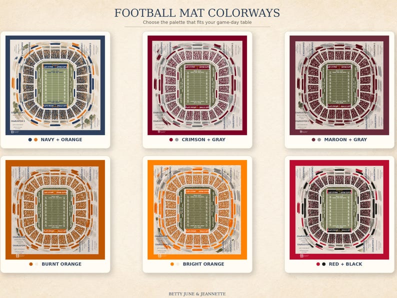 Custom Football Mahjong Mat, Pick Your Team Colors, Family Mahjong Mat