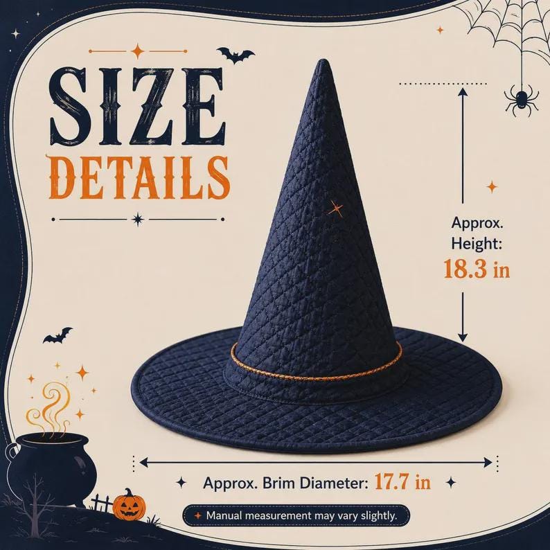 Witch Frog Hat, Quilted Halloween Princess Costume Cap, Celestial Lily Wizard Hat Festival Accessory