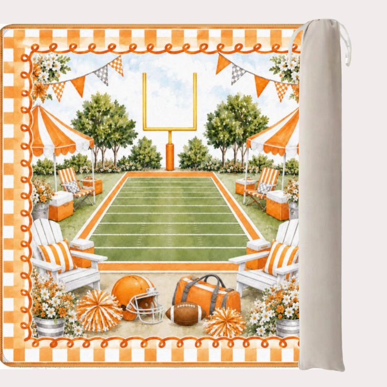 Football Mahjong Mat, Red White Sports Mahjong Mat, Game Table Mat, Football Fan Gift