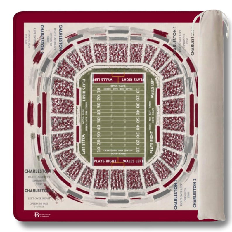 Custom Football Mahjong Mat, Pick Your Team Colors, Family Mahjong Mat