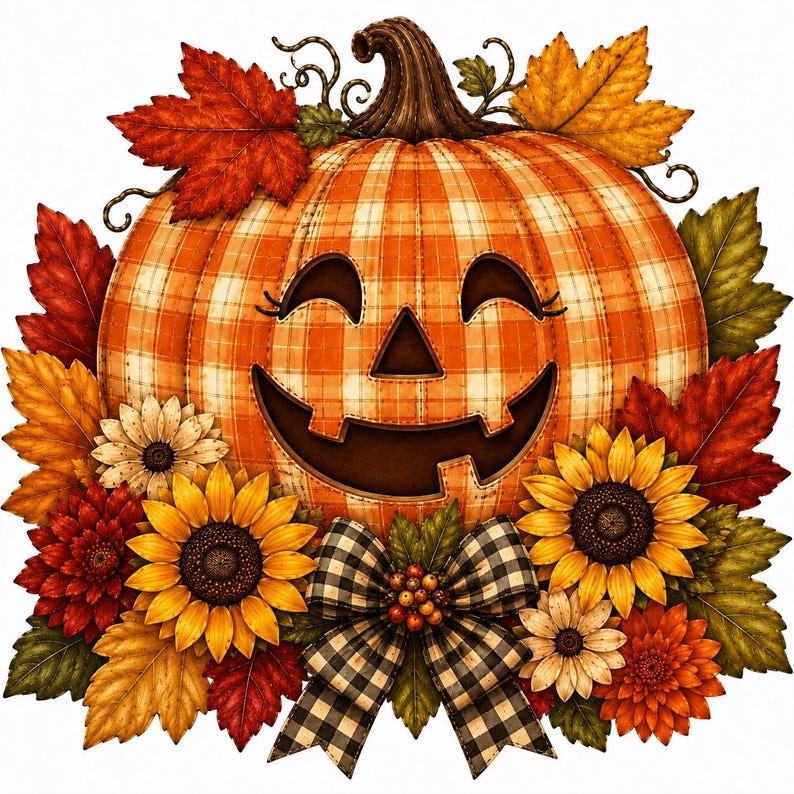 Pumpkin Wooden Door Sign Hanger, Halloween Fall Door Decor, Sunflower Pumpkin Wreath Sign