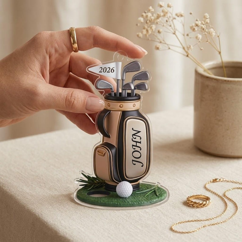 Personalized Golf Bag Christmas Ornament, Custom Golfer Keepsake 2026