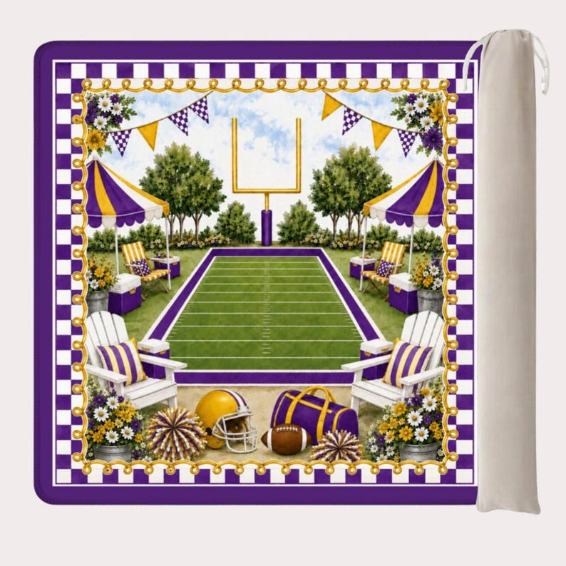 Football Mahjong Mat, Red White Sports Mahjong Mat, Game Table Mat, Football Fan Gift