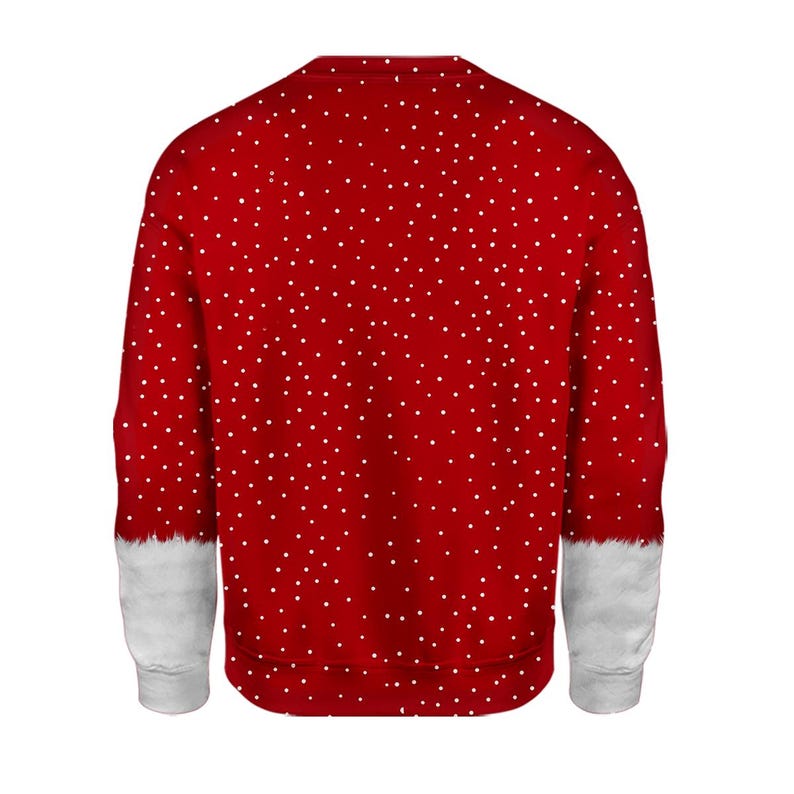 3D Realistic Hairy Santa Sweatshirt, Funny Santa Body Sweater, Gag Gift for Husband, Offensive Ugly Xmas Shirt