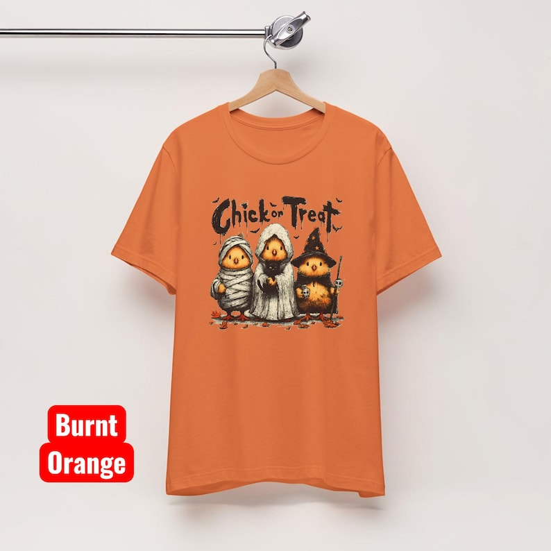 Chick or Treat TShirt, Spooky Chicken Halloween Shirt