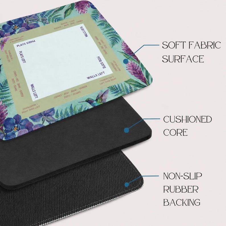 Purple Mahjong Mat, Lavender Mahjong Table Mat, Non Slip Game Mat for American Mahjong