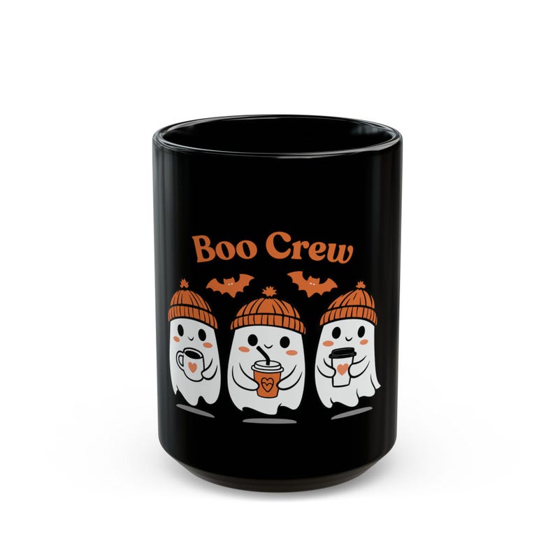 Boo Crew Ghost Mug, Cozy Halloween Coffee Cup