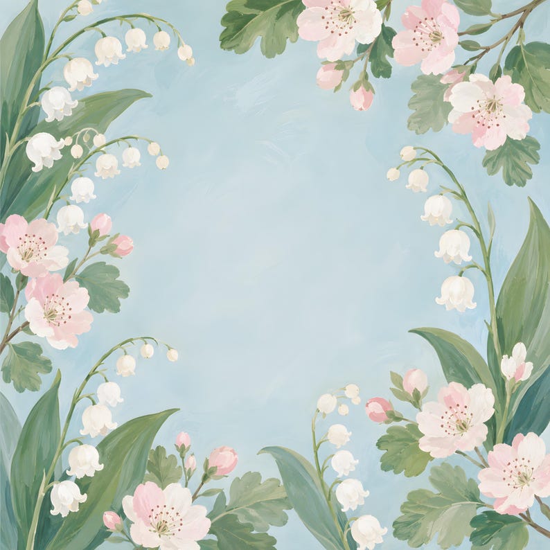 Lily of the Valley Mahjong Mat, Non Slip American Mahjong Table Cover, May Birth Flower Hawthorn Garden Game Night Gift