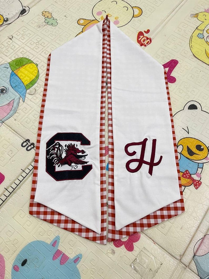 Personalized College Football Wreath Sash, Custom Team Spirit Door Sash, Embroidered Game Day Wreath Bow