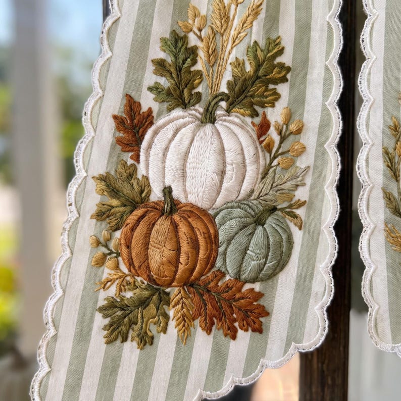 Custom Embroidered Pumpkin Monogram Wreath Sash, Fall Wreath Sash, Pumpkin Wreath Sash, Fall Window Hanging Decor
