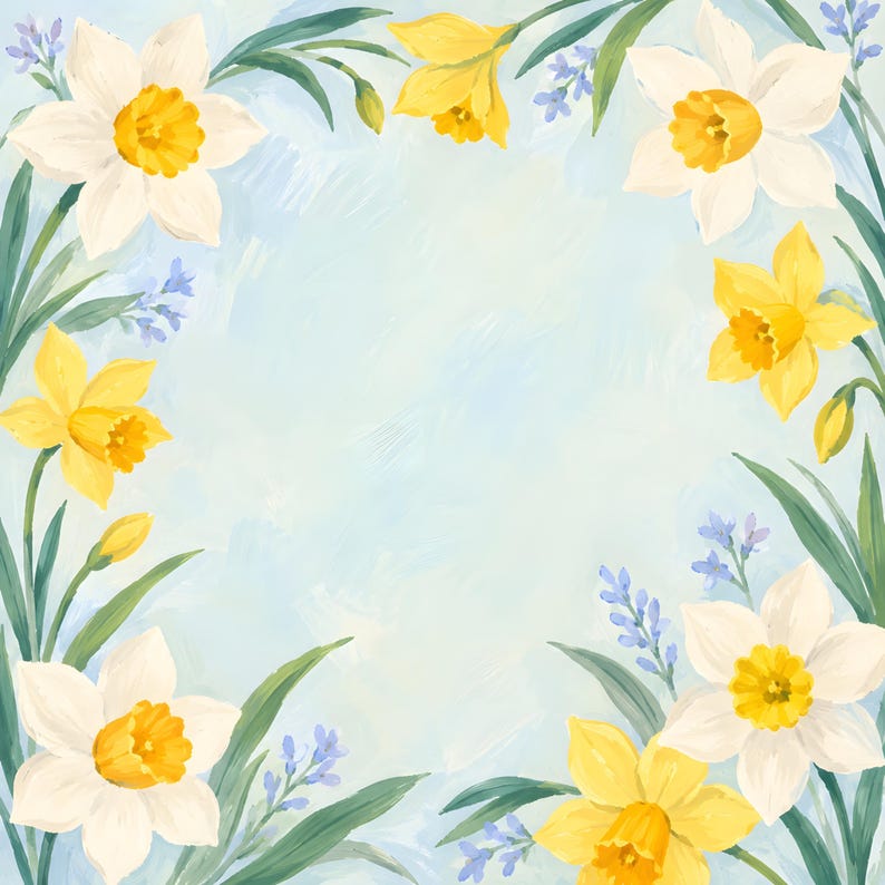 Daffodil Narcissus Mahjong Mat, American Mahjong Mat, Spring Floral Garden, March Birth Flower Mahjong Gift