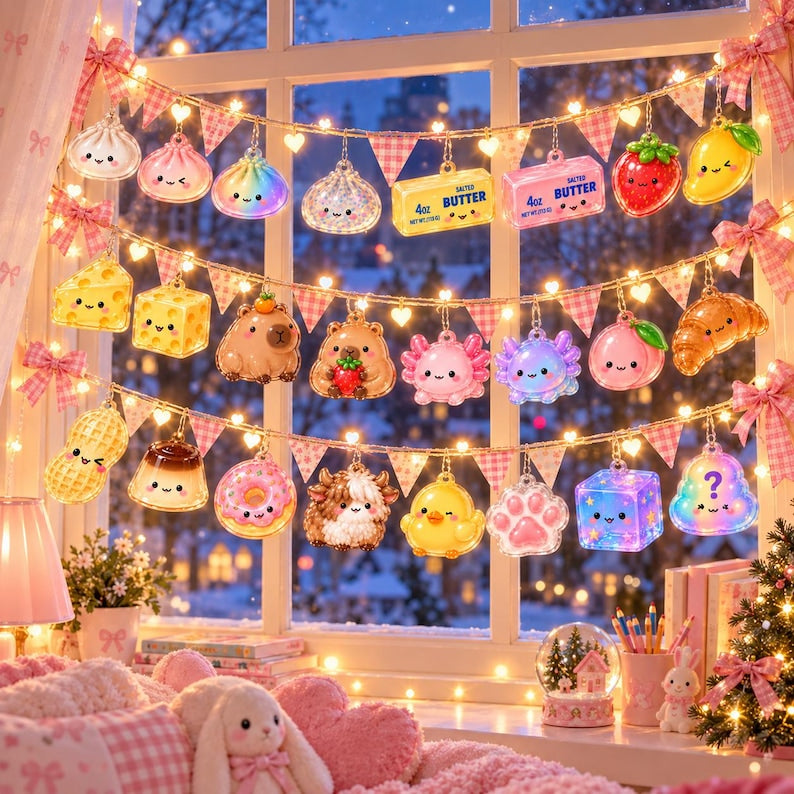Trending Dumpling Advent Calendar, Dumpling Blind Box, Kawaii Acrylic Charms for Kids, Boy Girl Christmas Gift