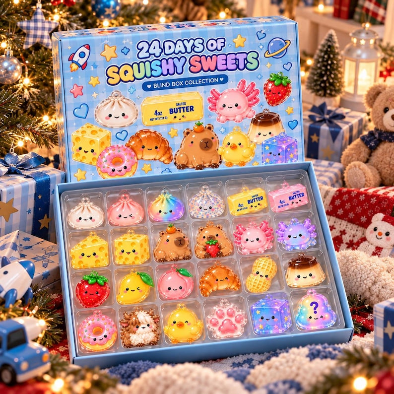 Trending Dumpling Advent Calendar, Dumpling Blind Box, Kawaii Acrylic Charms for Kids, Boy Girl Christmas Gift