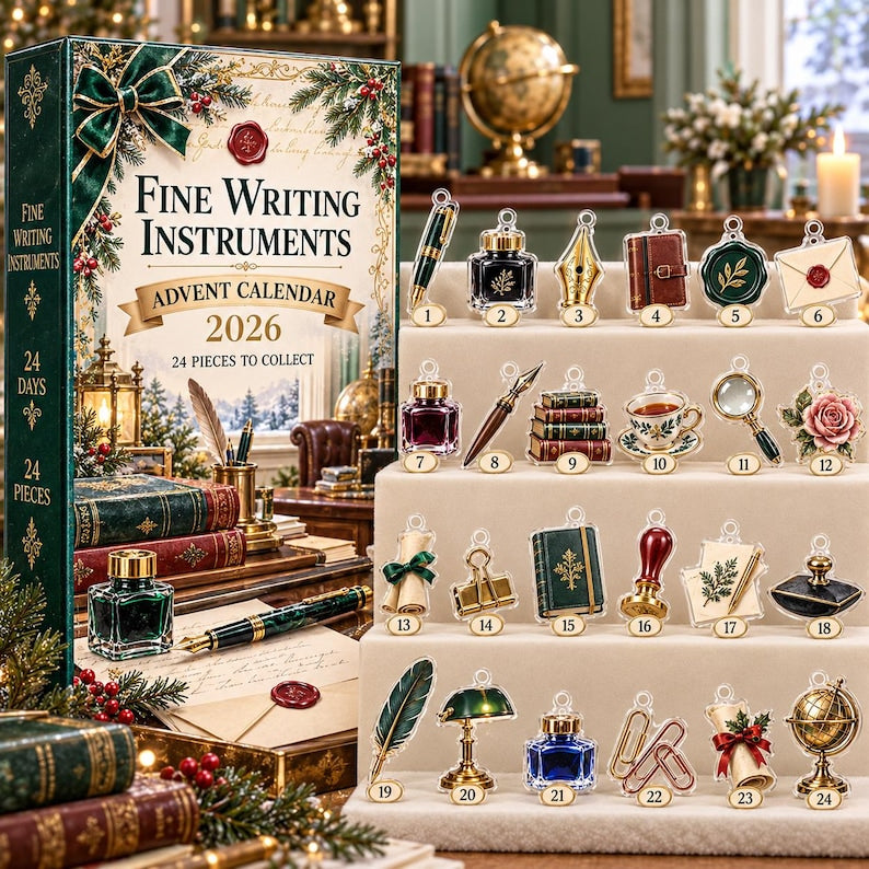Fountain Pen Advent Calendar 2026, 24 Piece Pen Collector Countdown Gift, Writer and Stationery Lover Gift
