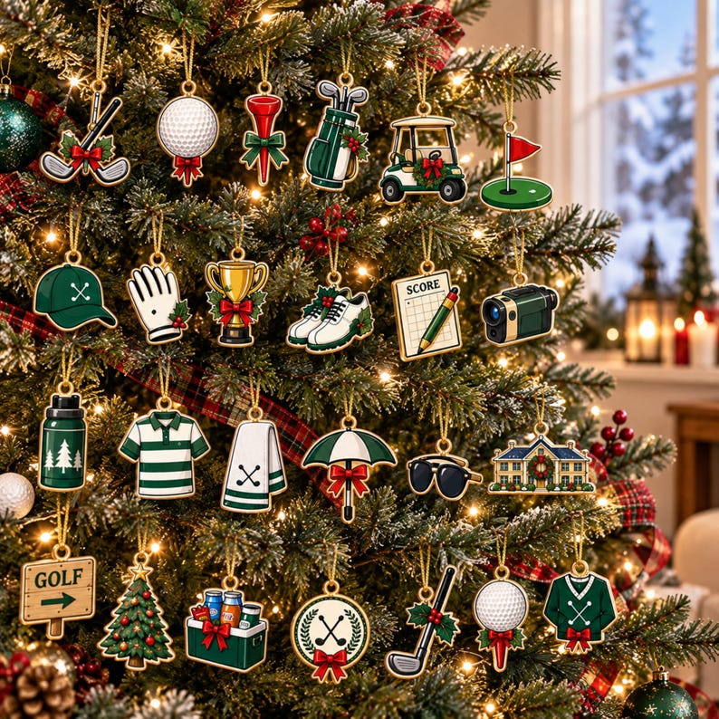 Personalized Golf Advent Calendar, 24-Day Countdown Ornament 2026