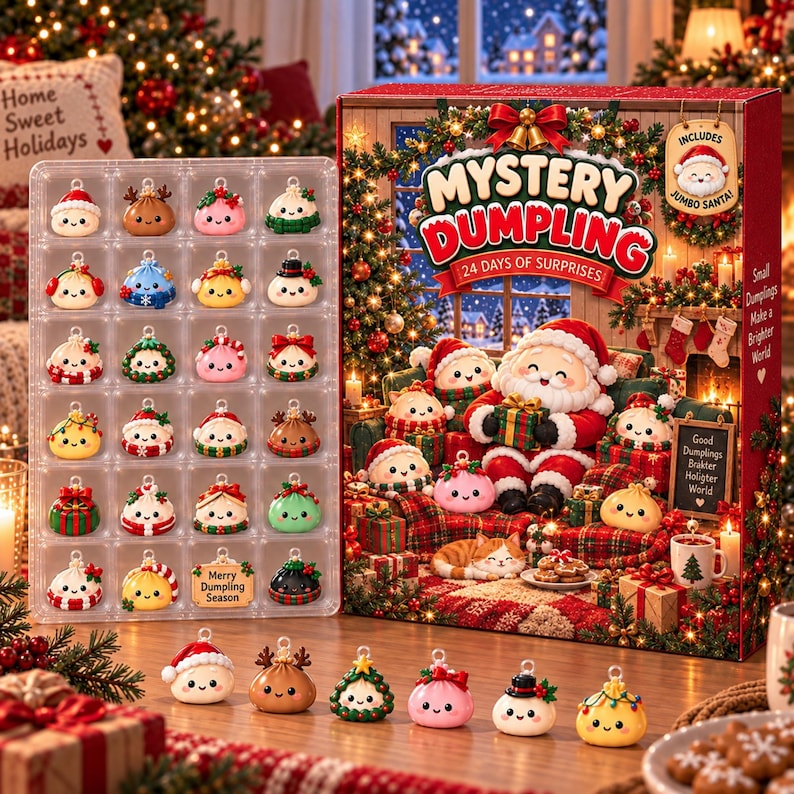 Custom Mystery Dumpling Advent Calendar, 24 Days of Surprises 2026