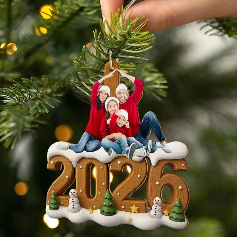 Personalized Family Photo Christmas Ornament 2026, Custom Family Picture Ornament, Family Christmas Tree Keepsake