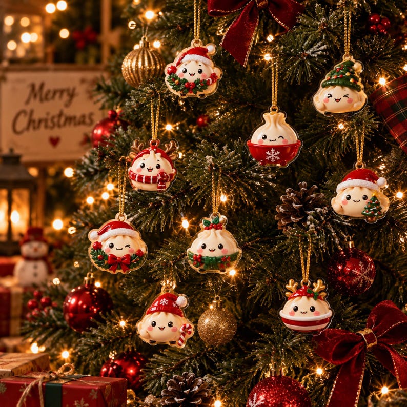 Christmas Dumpling Advent Calendar, 24 Cute Dumpling Charms