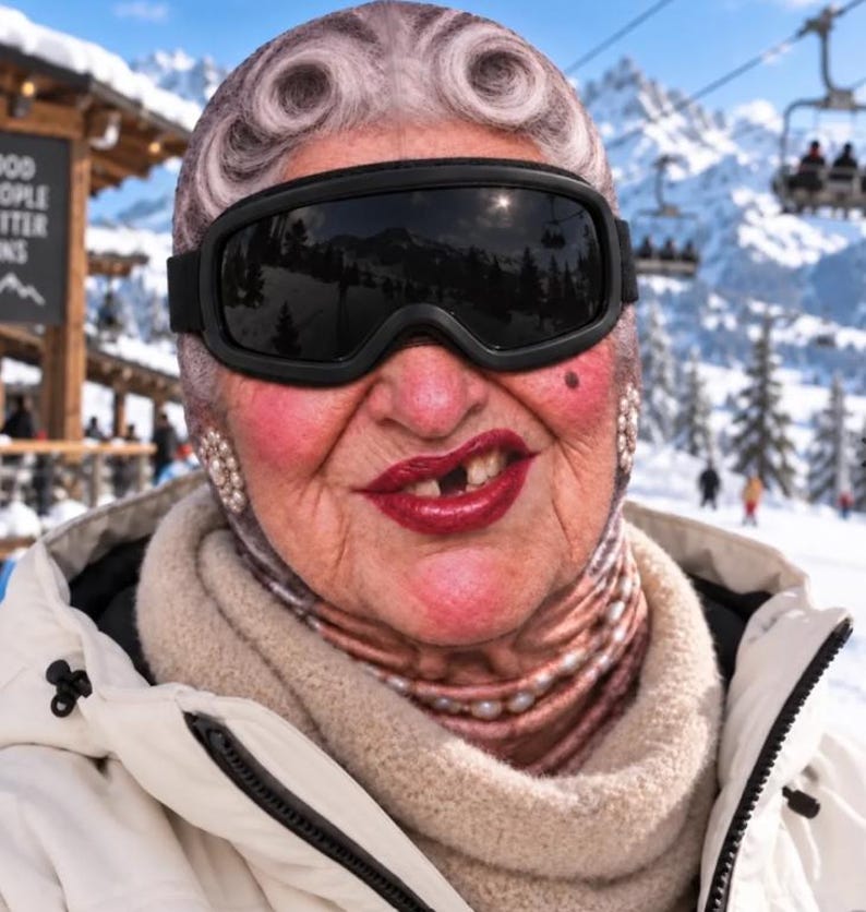 Custom Photo Funny Face Ski Mask, Personalized Balaclava for Ski Lovers, Funny Ski Gift, Novelty Snowboarding Mask, Ski Buddy Gift