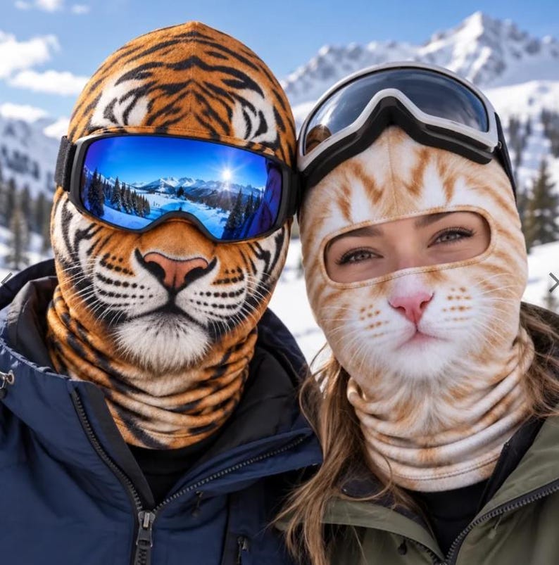 Custom Funny Ski Mask, Personalized Ski Lovers Gift, Ski Happens Balaclava, Funny Birthday Gift for Skier, Novelty Winter Ski Accessory