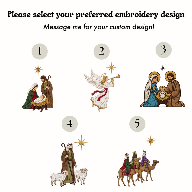 Embroidered Nativity Sash, Personalized Monogram Wreath, Red Green Plaid Border