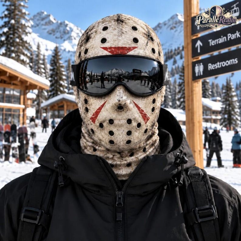 Horror Face Ski Mask, Scary Characters Ski Mask, Halloween Full Face Cover, Creepy Winter Ski Mask, Snowboard Costume Mask