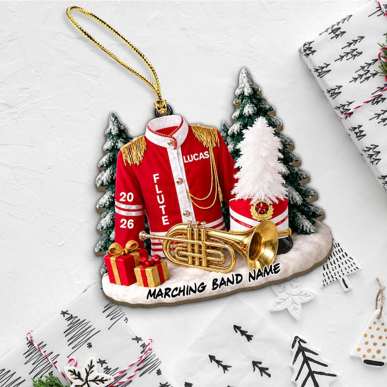 Custom High School Band Ornament, Band Ornament,2D Band Keepsake Gift, Marching Band Gift for Music Students