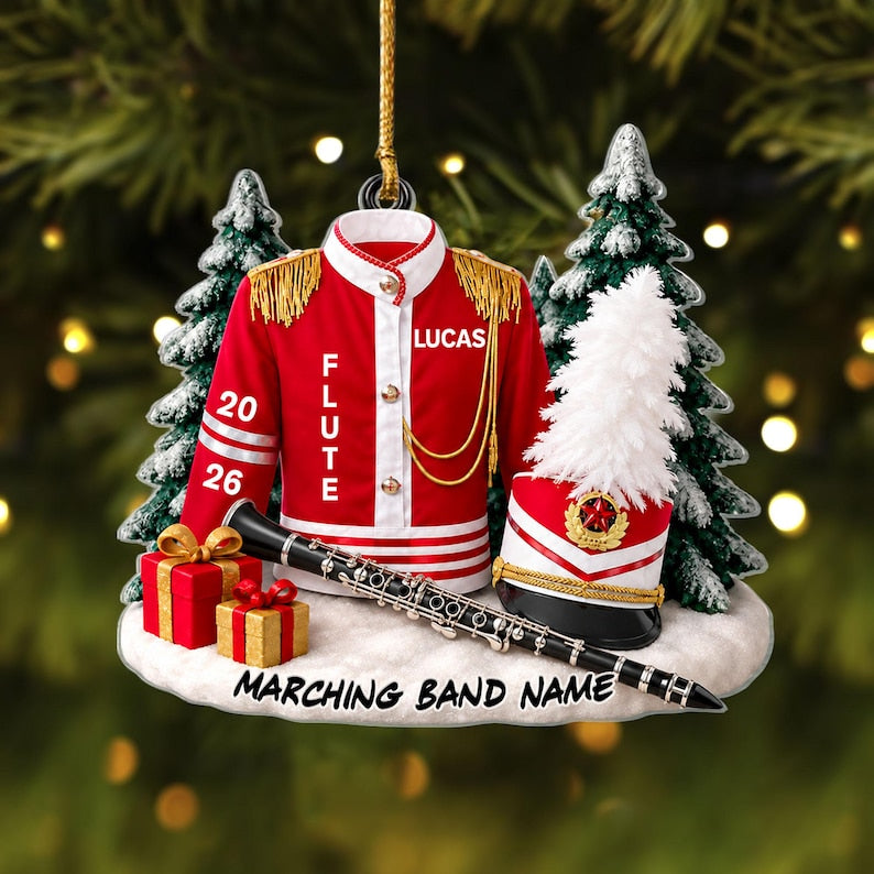 Custom High School Band Ornament, Band Ornament,2D Band Keepsake Gift, Marching Band Gift for Music Students