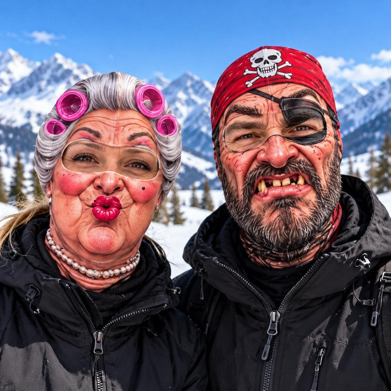 Custom Photo Funny Face Ski Masks, Personalized Balaclava for Ski Lovers, Funny Ski Gift, Novelty Snowboarding Mask, Ski Buddy Gift