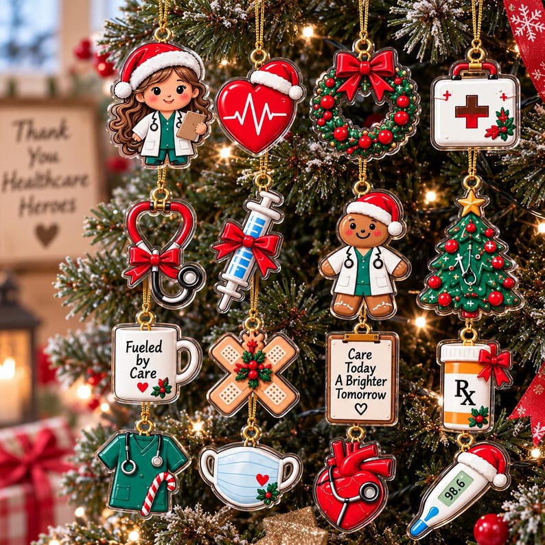 Personalized Doctor Advent Calendar, 24 Days Healthcare Cheer Ornaments Gift Box 2026