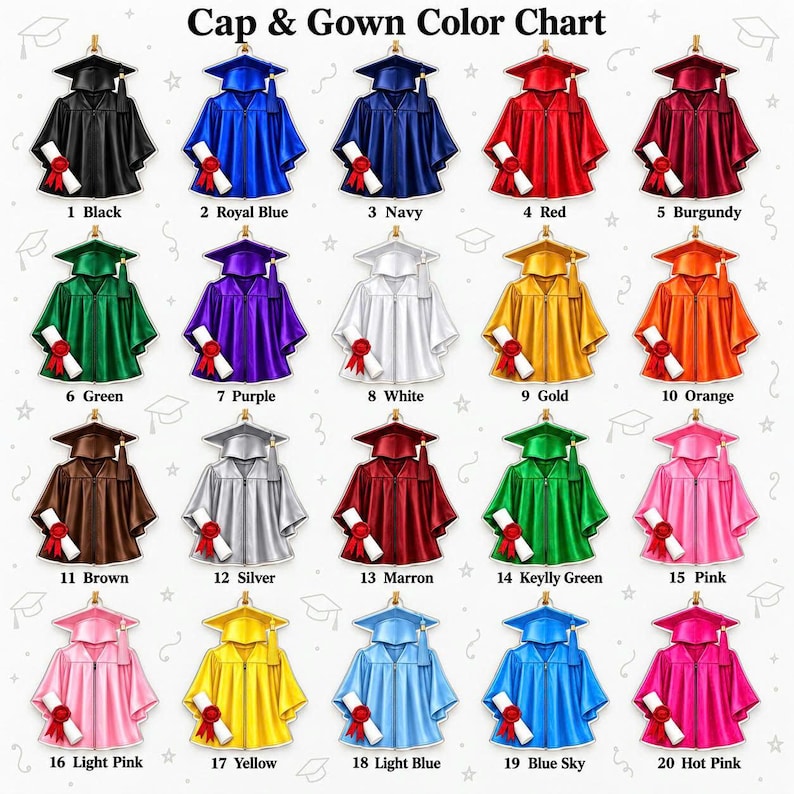 Personalized Graduation Christmas Ornament, Custom Name School Name Gown Keepsake, Class Senior Graduate Gift
