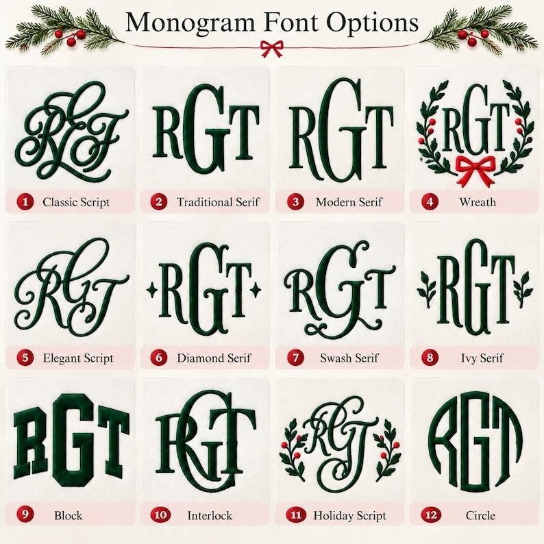 Embroidered Nativity Christmas Wreath Sashes, Personalized Monogram Initial Bow, Holy Family Door Decor