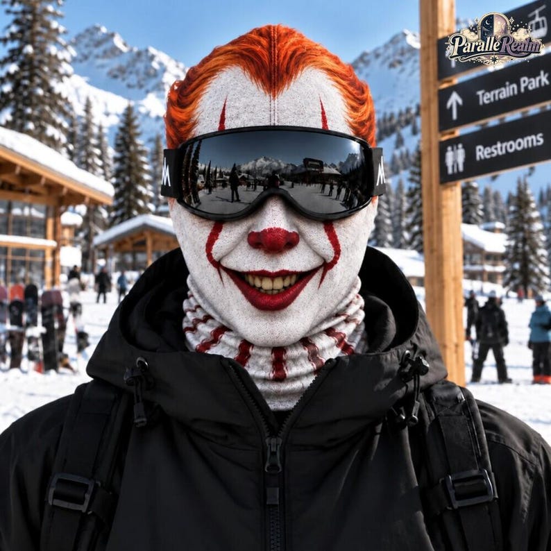 Horror Face Ski Mask, Scary Characters Ski Mask, Halloween Full Face Cover, Creepy Winter Ski Mask, Snowboard Costume Mask