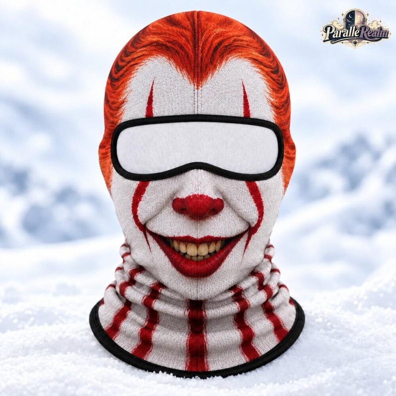 Horror Face Ski Mask, Scary Characters Ski Mask, Halloween Full Face Cover, Creepy Winter Ski Mask, Snowboard Costume Mask
