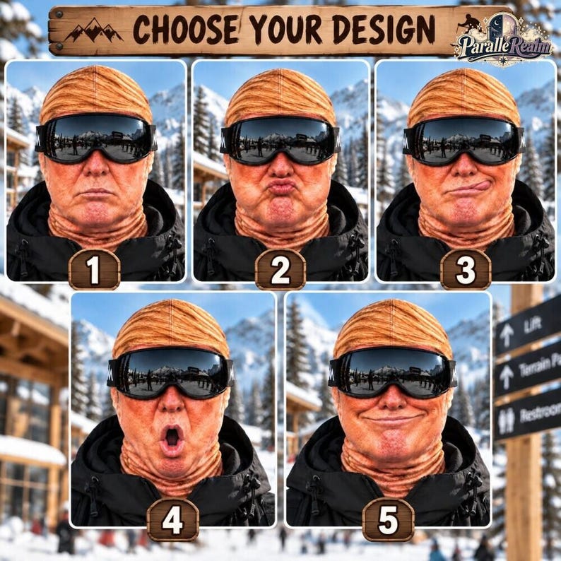Face Ski Mask, Funny Winter Face Cover, Novelty Snowboard Mask, Funny Full Head Ski Costume, Winter Gift