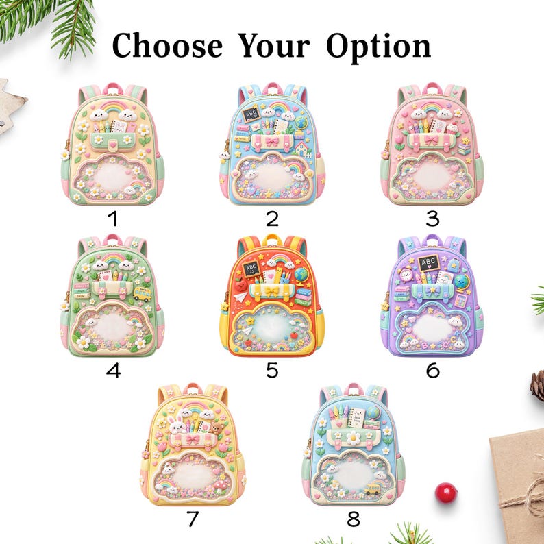 Personalized Kids School Backpack Ornament, Kids Christmas Gift, Kindergarten 2026 Ornament