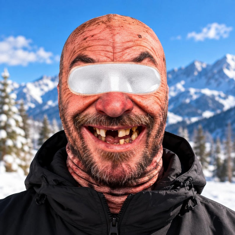 Custom Photo Funny Face Ski Masks, Personalized Balaclava for Ski Lovers, Funny Ski Gift, Novelty Snowboarding Mask, Ski Buddy Gift