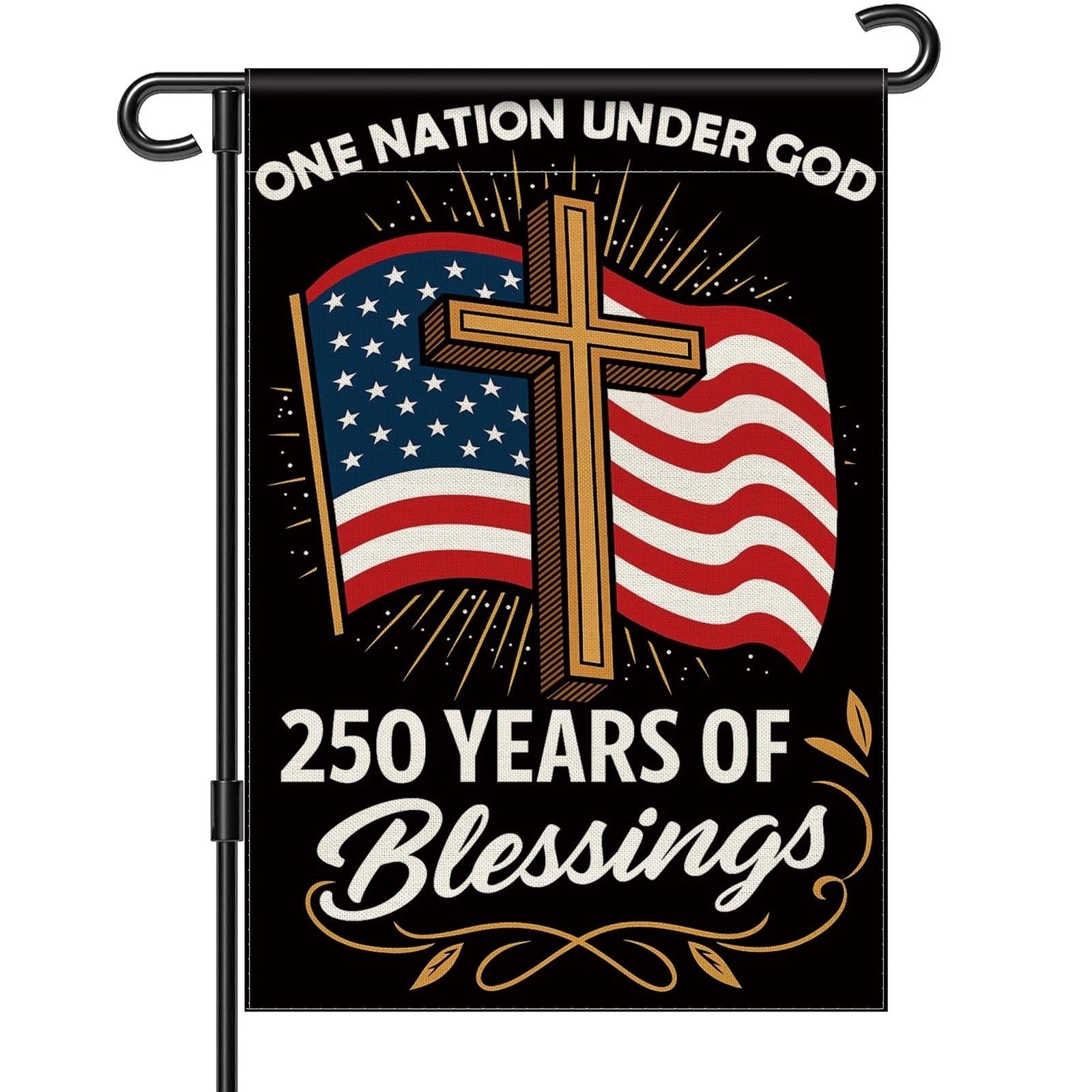 America 250 Years Garden Flag 12x18in Waterproof USA Anniversary