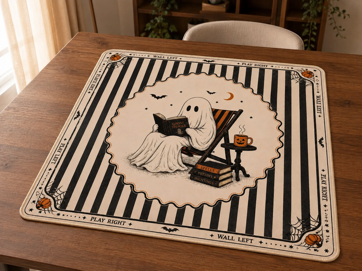 Halloween Mahjong Mat, Ghost Mahjong Gift, Halloween Gift for Mahjong Players