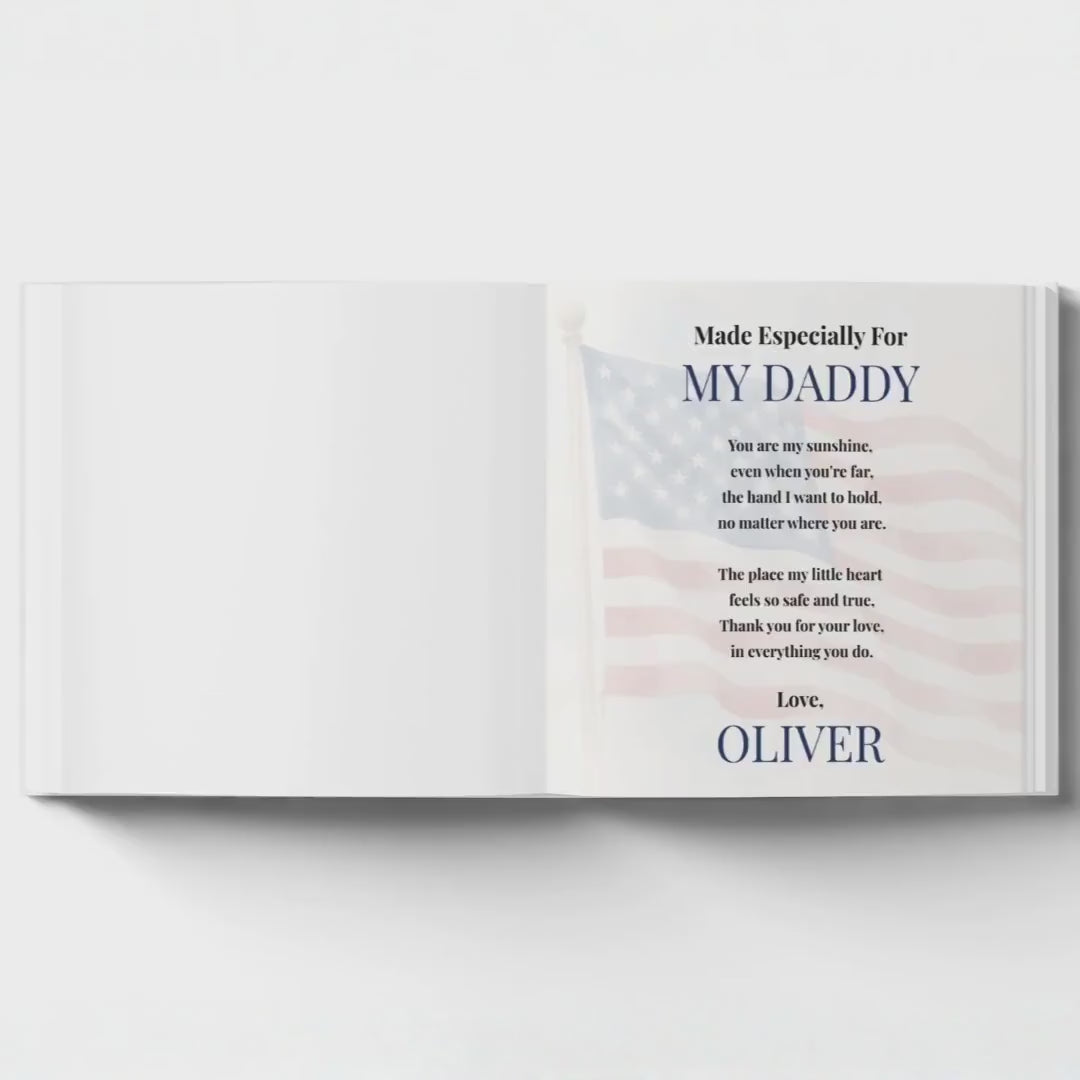 Personalized Military Dad Book, Deployment Daddy Story, Custom Army Dad Book