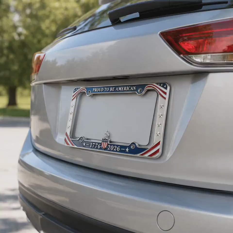 2pcs USA 250th Anniversary License Plate Frame, Patriotic Car, 1776 2026 Gift