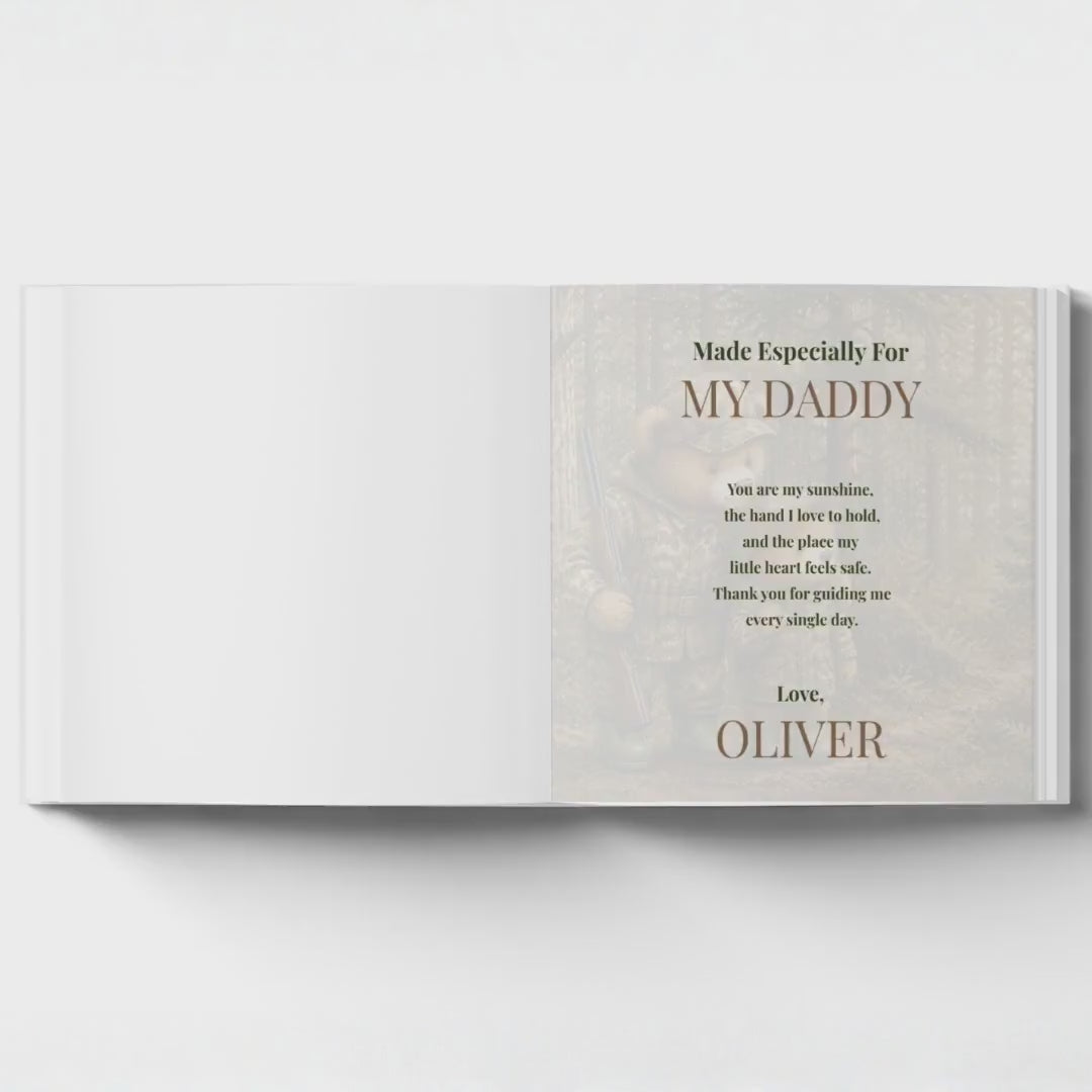Personalized Hunting Dad Book, Custom Daddy Hunting Keepsake Story Book