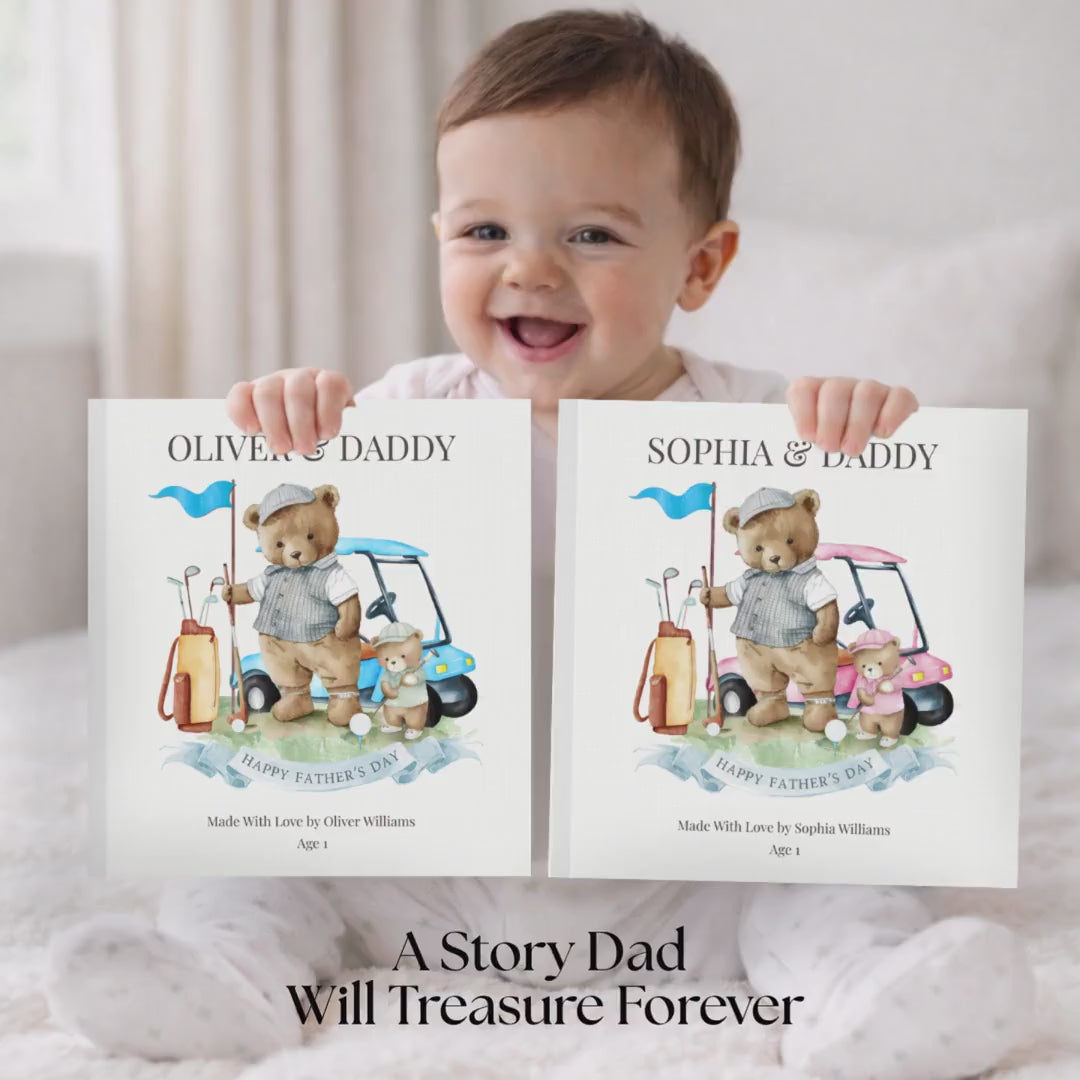 Custom Golf Book With Kids Name, Custom Name Best Dad by Par