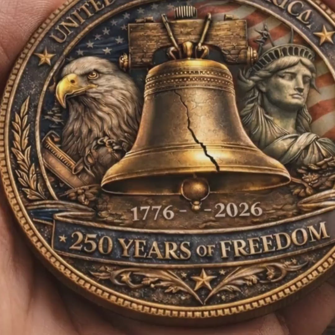 America 250th Anniversary Commemorative Coin, Semiquincentennial 1776-2026 Patriotic Eagle USA, July 4th Independence Day Gift