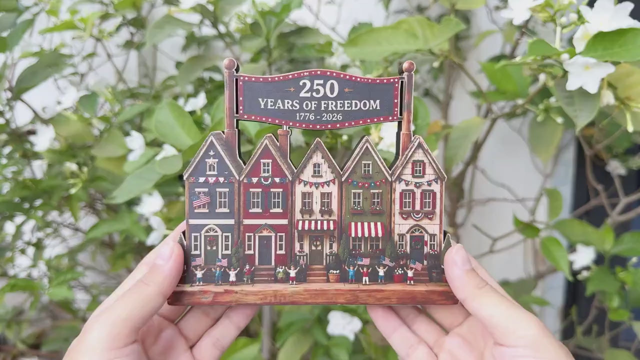 Autumn Village Wooden Block, Cozy Fall Miniature Street Decor, Rustic Pumpkin Harvest Display