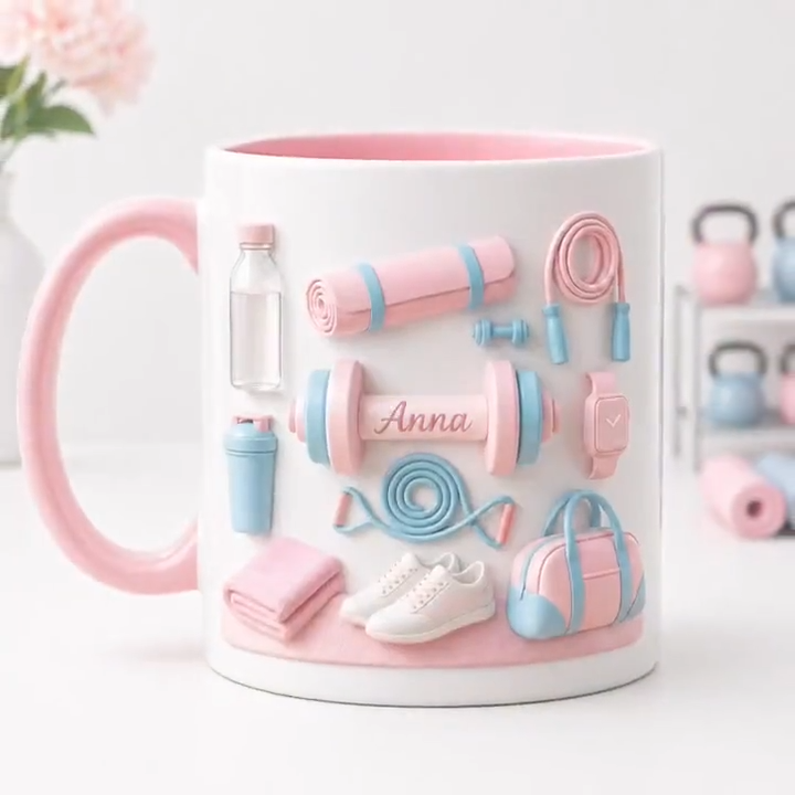 Personalized Ceramic Knitting Mug, Yarn Lover Craft Coffee Cup