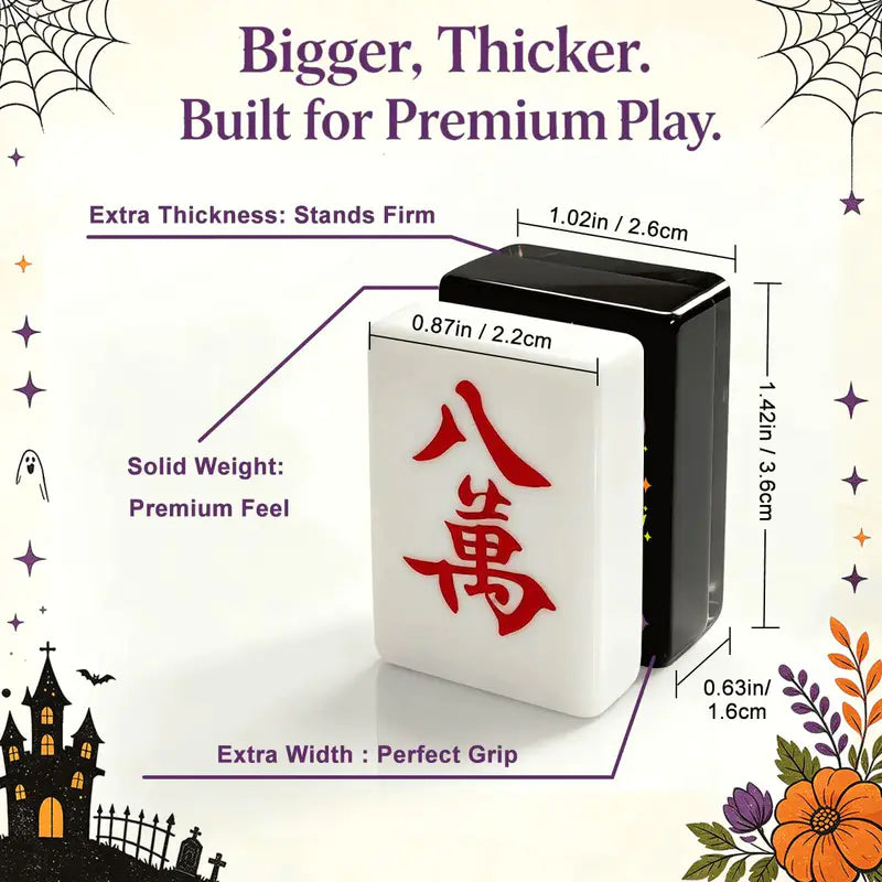 Pumpkin Hex Halloween Mahjong Tiles, Halloween Mahjong Tiles, Ghost Mahjong Tiles