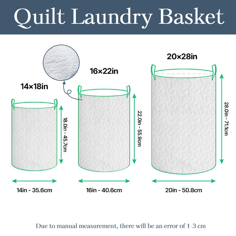 Quilted Octopus Laundry Hamper, Coastal Ocean Theme Storage Basket